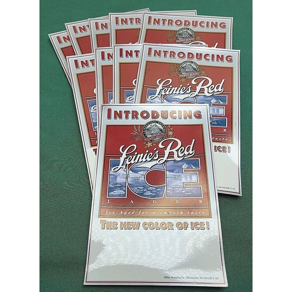Vintage Leinenkugels Red Ice Lager Beer Stickers Advertising Lot Of 10 Leinies